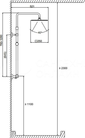 Душевая система Jacob Delafon Metro E26595-BL